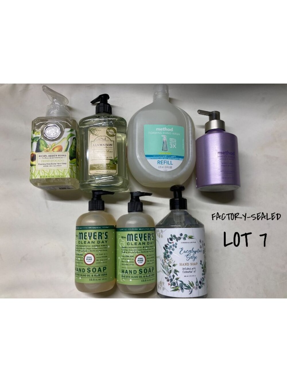 Lot Of 7 Assorted Hand Soap Brand New FACTORY-SEALED